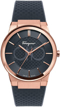  Shop Authentic Salvatore Ferragamo Sapphire Black Dial Black Silicone Strap Watch for Men - SFHP00420 - Luxxuri