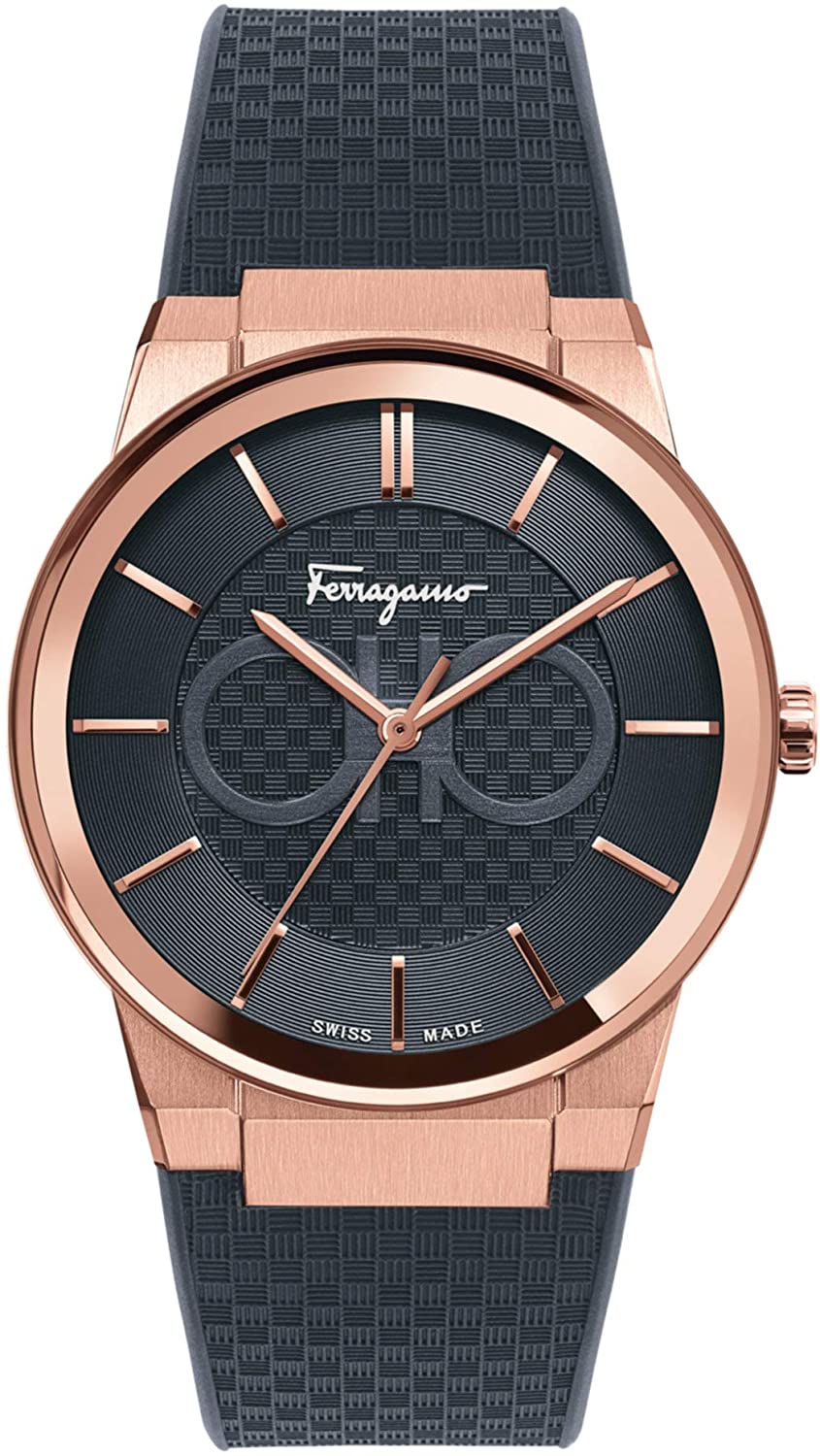  Shop Authentic Salvatore Ferragamo Sapphire Black Dial Black Silicone Strap Watch for Men - SFHP00420 - Luxxuri
