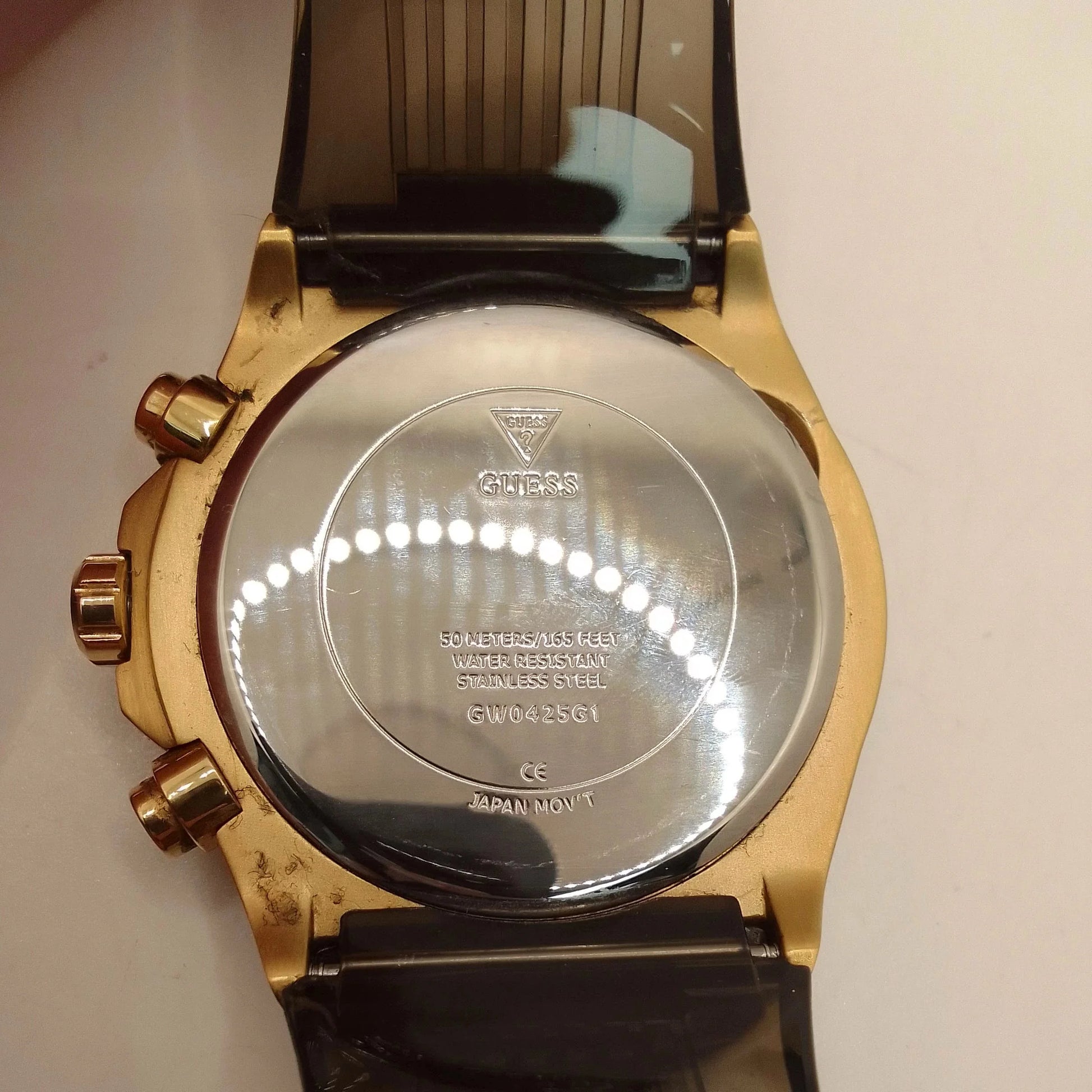  Shop Authentic Guess Poseidon Chronograph Black Dial Black Silicone Strap Watch For Men - GW0425G1 - Luxxuri