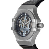  Shop Authentic Maserati Potenza Automatic Black Dial Black Leather Strap Watch For Men - R8821108001 - Luxxuri