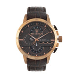  Shop Authentic Maserati Ingegno Chronograph Brown Dial Brown Leather Strap Watch For Men - R8871619001 - Luxxuri