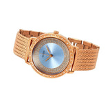  Shop Authentic Guess Willow Crystal Blue Dial Rose Gold Mesh Bracelet Watch For Women - W0836L1 - Luxxuri