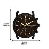  Shop Authentic Fossil Commuter Chronograph Black Dial Brown Leather Strap Watch for Men - FS5403 - Luxxuri