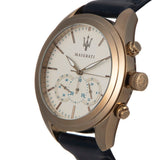  Shop Authentic Maserati Traguardo Chronograph Grey Dial Leather Strap Men's Watch - R8871612016 - Luxxuri