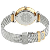  Shop Authentic Emporio Armani Gianni T Bar Mother of Pearl Dial Silver Mesh Bracelet Watch For Women - AR2068 - Luxxuri