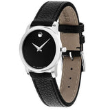  Shop Authentic Movado Museum Classic Black Dial Black Leather Strap Watch For Women - 0607015 - Luxxuri