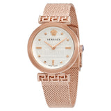  Shop Authentic Versace Meander White Dial Rose Gold Mesh Bracelet Watch for Women - VELW00620 - Luxxuri