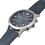  Shop Authentic Emporio Armani Classic Chronograph Blue Dial Blue Leather Strap Watch For Men - AR2473 - Luxxuri