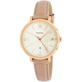  Shop Authentic Fossil Jacqueline White Dial Brown Leather Strap Watch for Women - ES3487 - Luxxuri