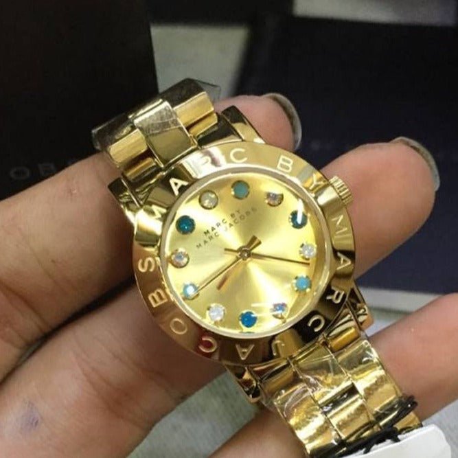  Shop Authentic Marc Jacobs Amy Dexter Gold Dial Gold Steel Strap Watch for Women - MBM3218 - Luxxuri