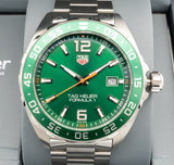  Shop Authentic Tag Heuer Formula 1 Limited Edition Green Dial Silver Steel Strap Watch for Men - WAZ1017.BA0842 - Luxxuri