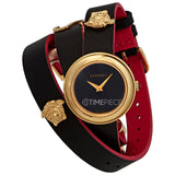  Shop Authentic Versace V-Flare Quartz Black Dial Black Leather Strap Watch for Women - VEBN00218 - Luxxuri