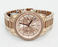  Shop Authentic Michael Kors Ritz Chronograph Rose Gold Dial Rose Gold Steel Strap Watch For Women - MK6598 - Luxxuri