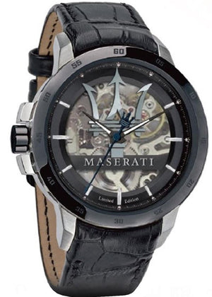  Shop Authentic Maserati Automatic Black Dial Black Leather Strap Watch For Men - R8821119007 - Luxxuri