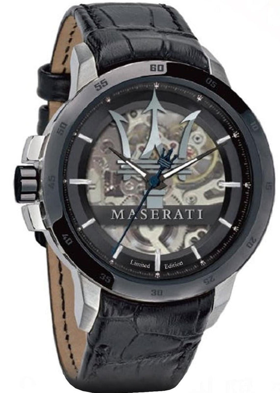  Shop Authentic Maserati Automatic Black Dial Black Leather Strap Watch For Men - R8821119007 - Luxxuri