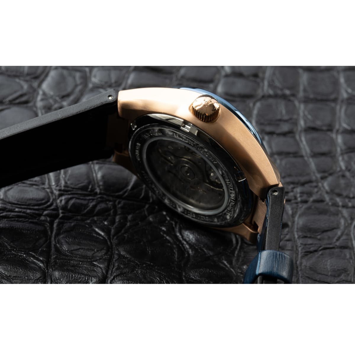  Shop Authentic Maserati Triconic Skeleton Black Dial Blue Leather Strap Watch For Men - R8821139001 - Luxxuri