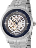  Shop Authentic Maserati Ricordo Automatic Skeleton Silver Dial Silver Steel Strap Watch For Men - R8823133005 - Luxxuri