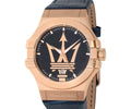  Shop Authentic Maserati Potenza 42mm Rose Gold & Blue Dial Blue Leather Strap Watch For Men - R8851108027 - Luxxuri