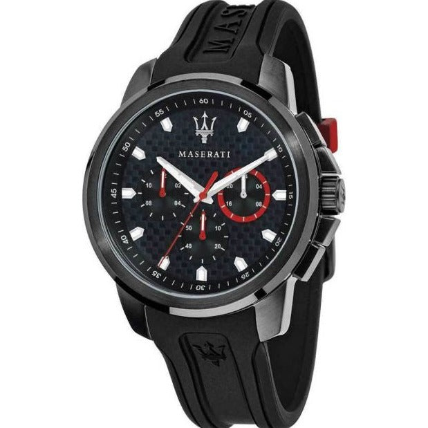  Shop Authentic Maserati SFIDA Chronograph Quartz Stainless Steel Black Dial Watch For Men - R8851123007 - Luxxuri