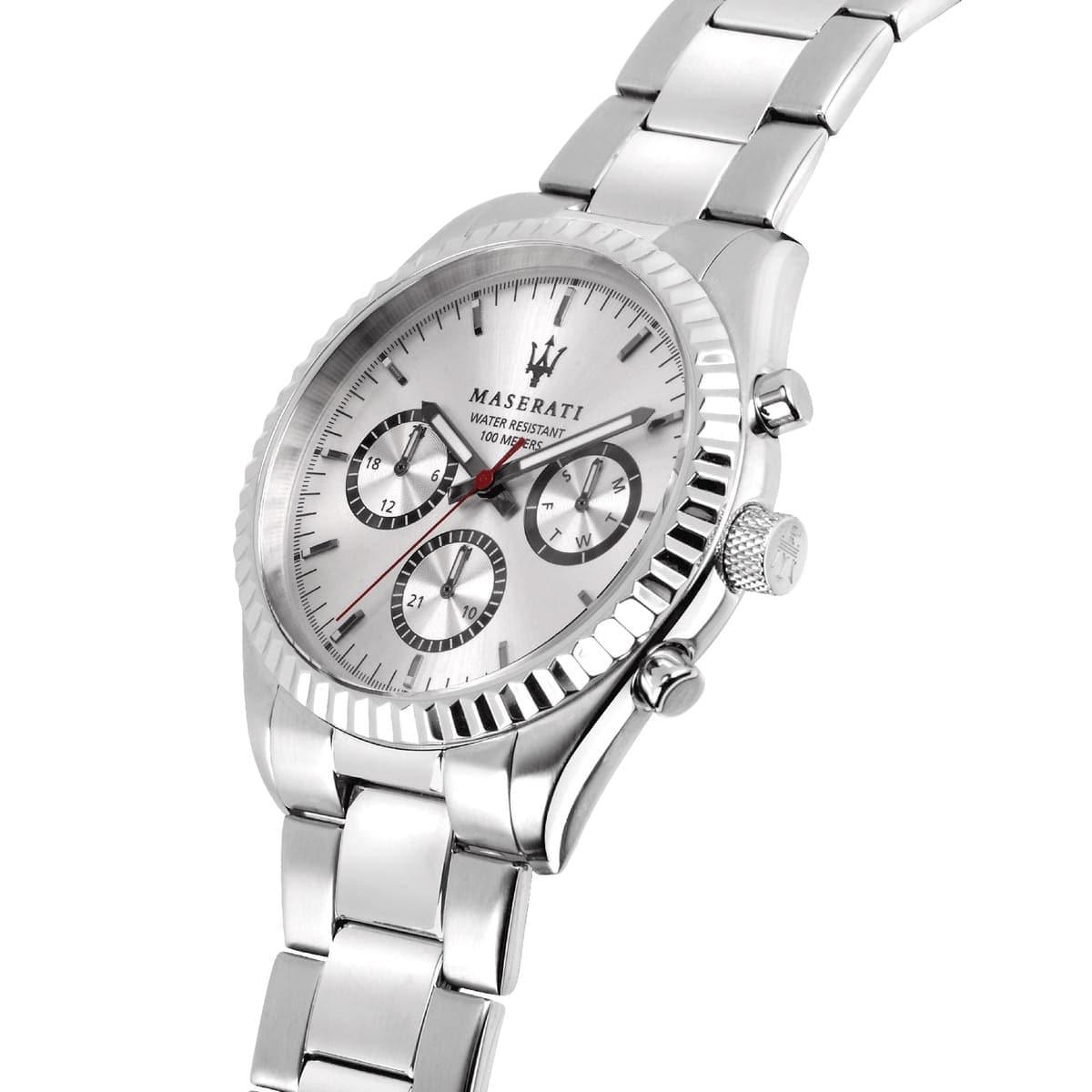  Shop Authentic Maserati Competizione Silver Dial Silver Steel Strap Watch For Men - R8853100018 - Luxxuri