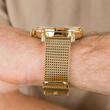  Shop Authentic Maserati Epoca Golden Dial Golden Mesh Bracelet Watch For Men - R8853118003 - Luxxuri