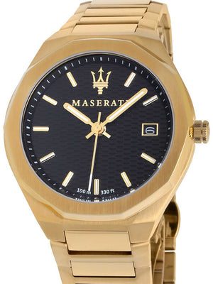  Shop Authentic Maserati Stile Black Dial Gold Steel Strap Watch For Men - R8853142004 - Luxxuri