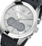 Shop Authentic Maserati Traguardo Chronograph Silver Dial Black Rubber Strap Watch for Men - R8871612012 - Luxxuri