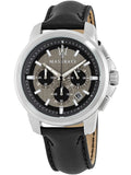  Shop Authentic Maserati Successo 44mm Grey Dial Black Leather Strap Watch For Men - R8871621006 - Luxxuri