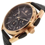  Shop Authentic Maserati Trimarano Chronograph Black Dial Leather Strap Watch For Men - R8871632002 - Luxxuri