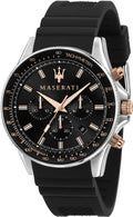  Shop Authentic Maserati SFIDA 44mm Black Silicon Chronograph Watch For Men - R8871640002 - Luxxuri