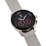  Shop Authentic Maserati Traguardo Black Dial Silver Mesh Bracelet Watch For Men - R8873612005 - Luxxuri