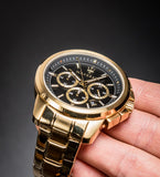  Shop Authentic Maserati Successo 44mm Black Dial Gold Stainless Steel Strap Watch For Men - R8873621013 - Luxxuri