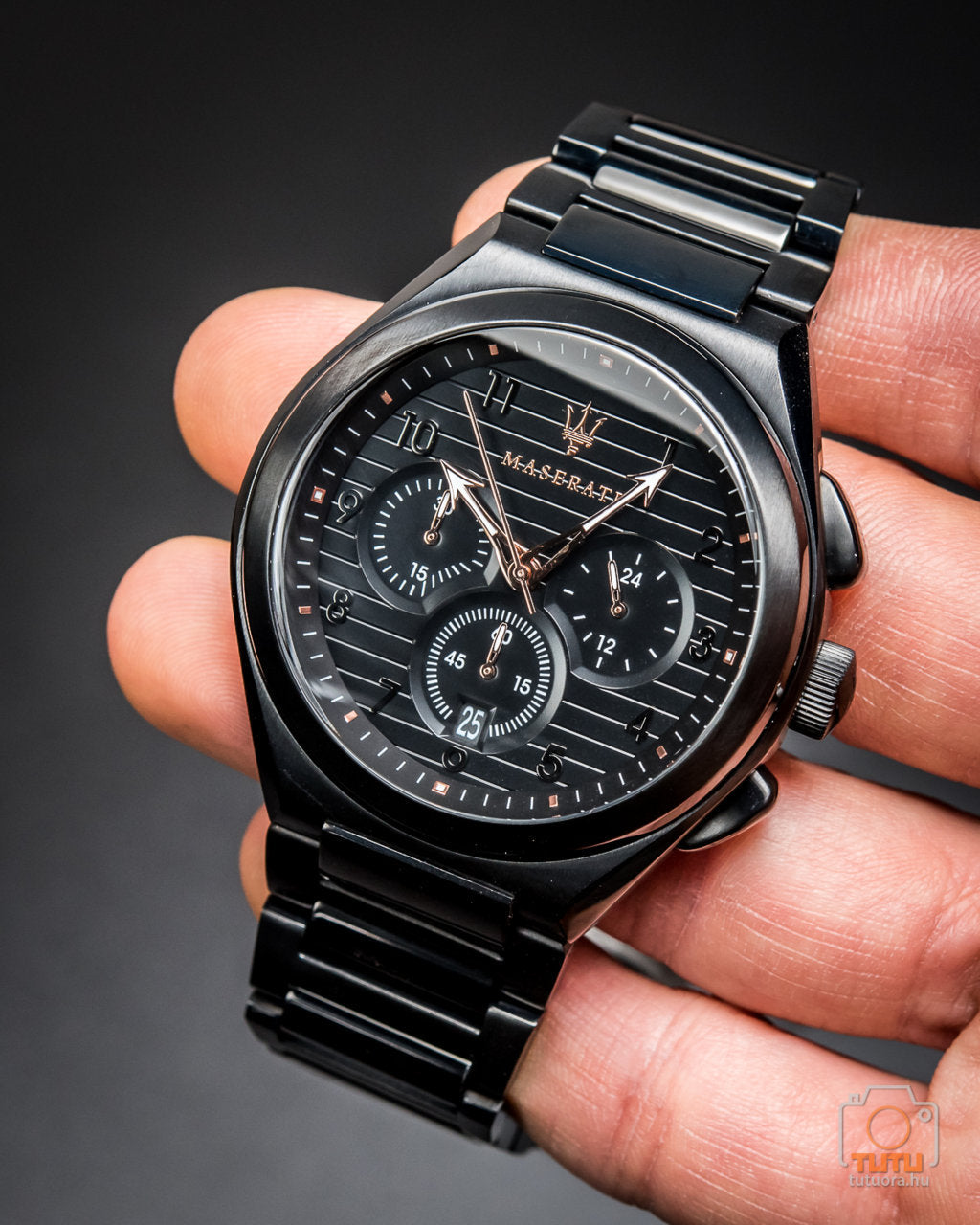  Shop Authentic Maserati Triconic Quartz Black Dial Black Steel Strap Watch For Men - R8873639003 - Luxxuri