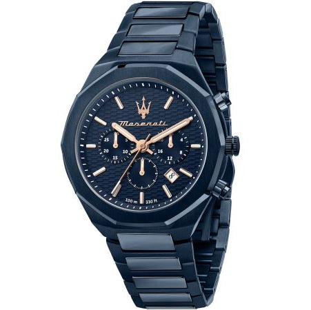  Shop Authentic Maserati Stile Chronograph Blue Dial Blue Steel Strap Watch For Men - R8873642008 - Luxxuri
