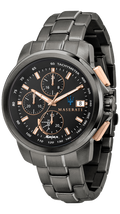  Shop Authentic Maserati Successo Solar Black Dial Grey Steel Strap Watch For Men - R8873645001 - Luxxuri