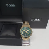 Shop Authentic Hugo Boss Allure Chronograph Green Dial Gold Steel Strap Watch for Men - 1513923 - Luxxuri