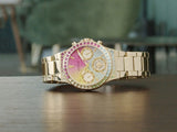  Shop Authentic Guess Sugarrush Quartz Multicolor Dial Gold Steel Strap Watch For Women - GW0258L1 - Luxxuri