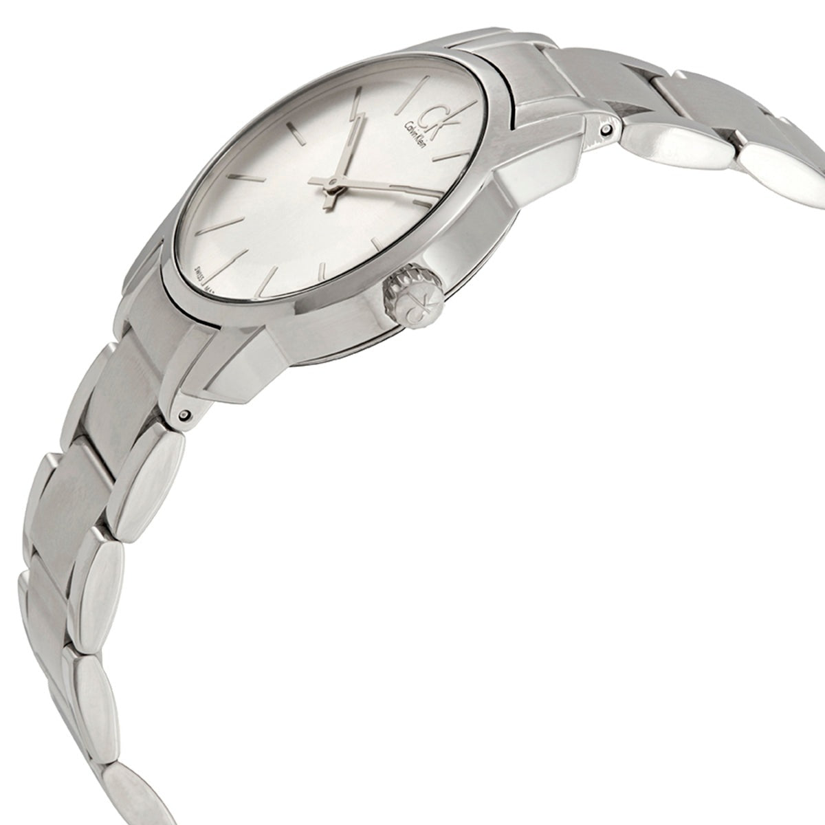  Shop Authentic Calvin Klein City Silver Dial Silver Steel Strap Watch for Women - K2G23126 - Luxxuri