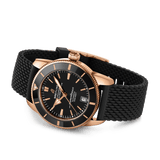  Shop Authentic Breitling Superocean Heritage II B20 42mm Black Dial Black Mesh Bracelet Mens Watch - UB2010121B1S1 - Luxxuri