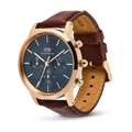 Shop Authentic Daniel Wellington Iconic Chronograph Blue Dial Brown Leather Strap Watch For Men - DW00100639 - Luxxuri