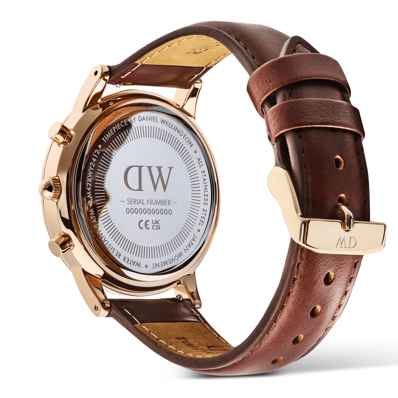  Shop Authentic Daniel Wellington Iconic Chronograph Blue Dial Brown Leather Strap Watch For Men - DW00100639 - Luxxuri