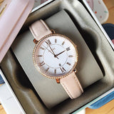  Shop Authentic Fossil Jacqueline White Dial Pink Leather Strap Watch for Women - ES4303 - Luxxuri