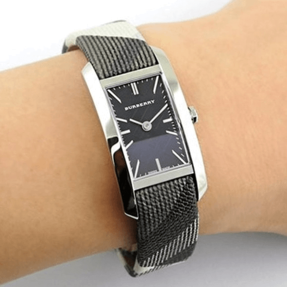  Shop Authentic Burberry The Pioneer Black Dial Leather Strap Watch for Women - BU9505 - Luxxuri
