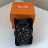 Shop Authentic Hugo Boss Orange Detroit Analog Black Dial Black Silicone Strap Watch For Men - 1550011 - Luxxuri