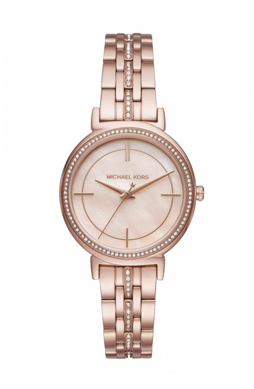  Shop Authentic Michael Kors Cinthia Mother of Pearl Rose Gold Dial Rose Gold Steel Strap Watch for Women - MK3643 - Luxxuri