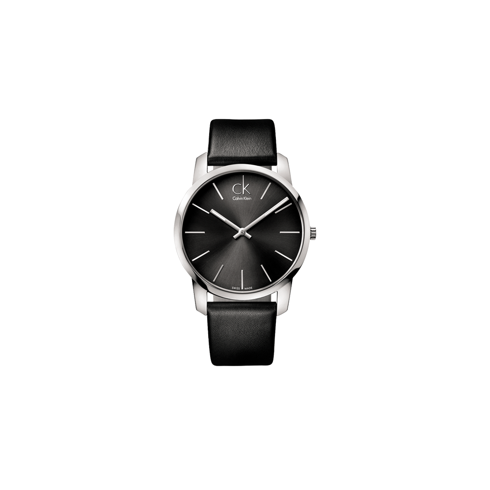  Shop Authentic Calvin Klein City Black Dial Black Leather Strap Watch for Men - K2G21107 - Luxxuri