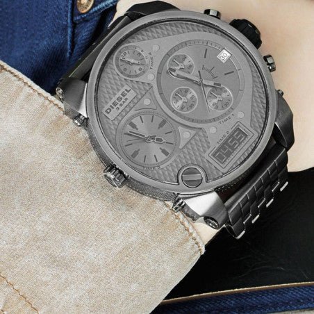  Shop Authentic Diesel Mr Daddy 1.0 Gray Dial Gray Stainless Steel Watch For Men - DZ7247 - Luxxuri