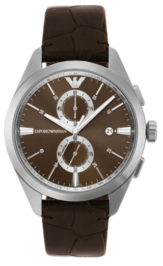  Shop Authentic Emporio Armani Claudio Chronograph Brown Dial Brown Leather Strap Watch For Men - AR11482 - Luxxuri