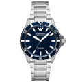  Shop Authentic Emporio Armani Meccanico Automatic Blue Dial Silver Steel Strap Watch For Men - AR60059 - Luxxuri