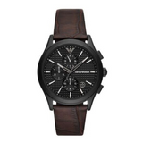  Shop Authentic Emporio Armani Paolo Chronograph Black Dial Brown Leather Strap Watch For Men - AR11549 - Luxxuri